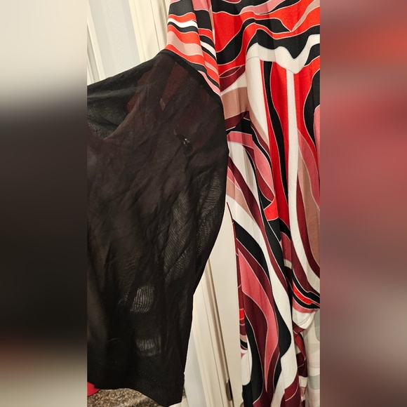 128 - Ashley Stewart Abstract Print Shirt / Dress - Picture 4 of 9